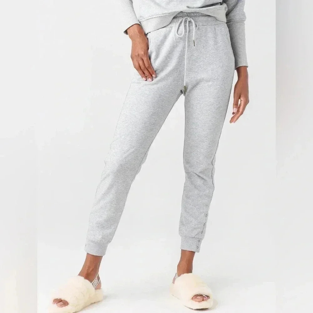 Heartloom Leisure Lounge Joggers 100% Cotton Heathered BEIGE Women’s Medium EUC